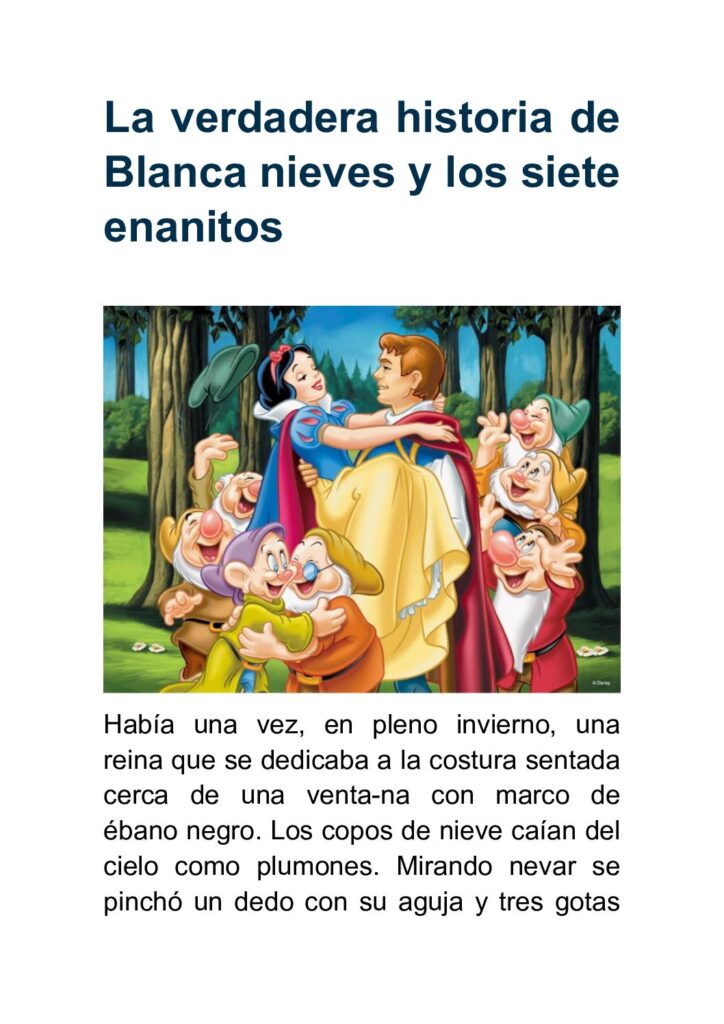 Cuento De Blancanieves En Ingles Diapositivas Del Cuento Blanca Nieves 2817